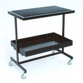 Table trolley with tray shelf
