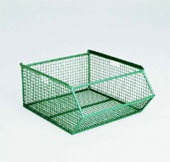 Stackable, hopper-front container