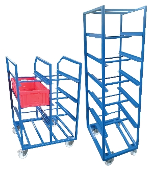 Crates holder trolley, single and double