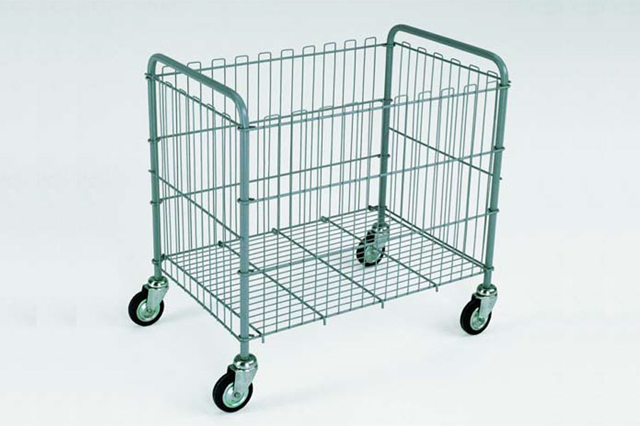 Carrello Contenitore Pieghevole In Ferro Plastificato - 800x510x720 Mm, 100 Kg Di Portata, Ruote Girevoli - Per Lavanderie E Esposizioni - Foto 10